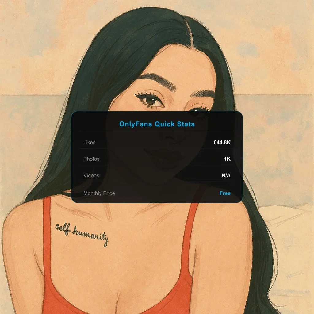 sariixo Portrait illustration + OnlyFans Quick Stats overlay